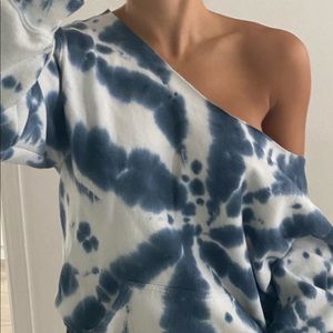 Tie-dye Off shoulder Sweatshirt